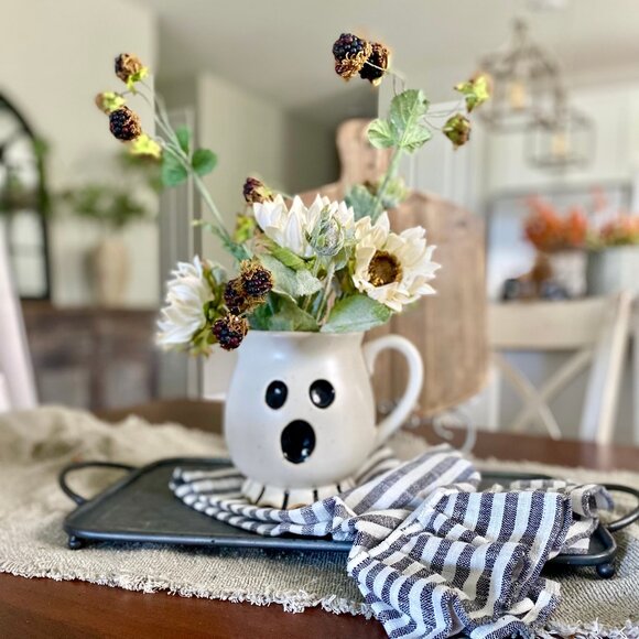 Stoneware Ghost Shaped Pitcher - Picture 1 of 5